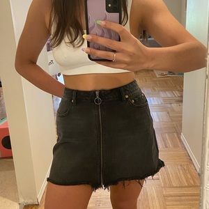 Free People Denim Skirt with Zipper